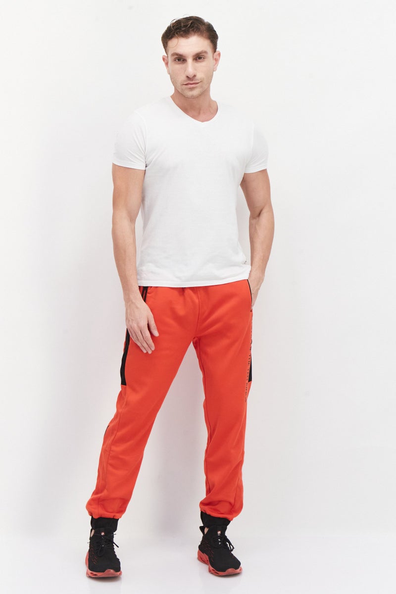 DIFUZED Men Marvel Graphic Drawstring Sweatpants, Red - Image 3