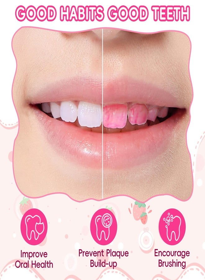 Y-Kelin Dental Plaque Disclosing Tablets for Kids & Adults - Showing Plaque by Changing Color - Helps Teach Brushing Habits for Clean Teeth - Strawberry Flavor - 120 Count - Image 2