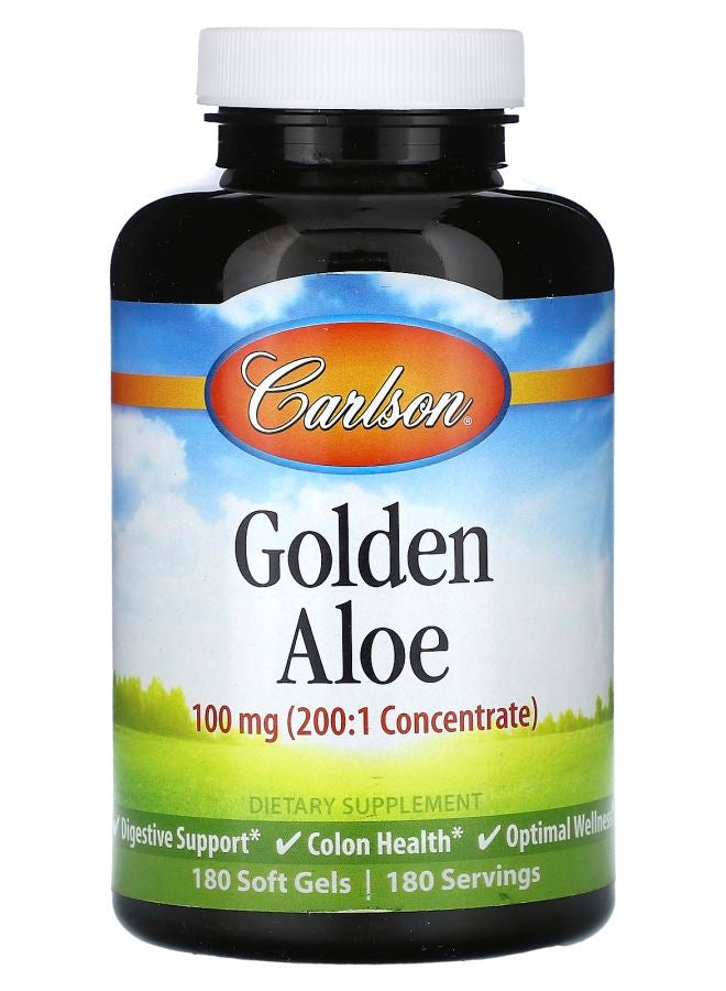 Carlson Golden Aloe 100 mg 180 Soft Gels - Image 1