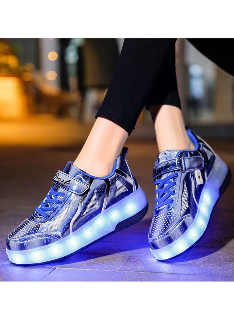 Loquat LED Flash Light Sneaker Skate Shoes with Wheels USB Charging Roller Skates Shoes - Image 5