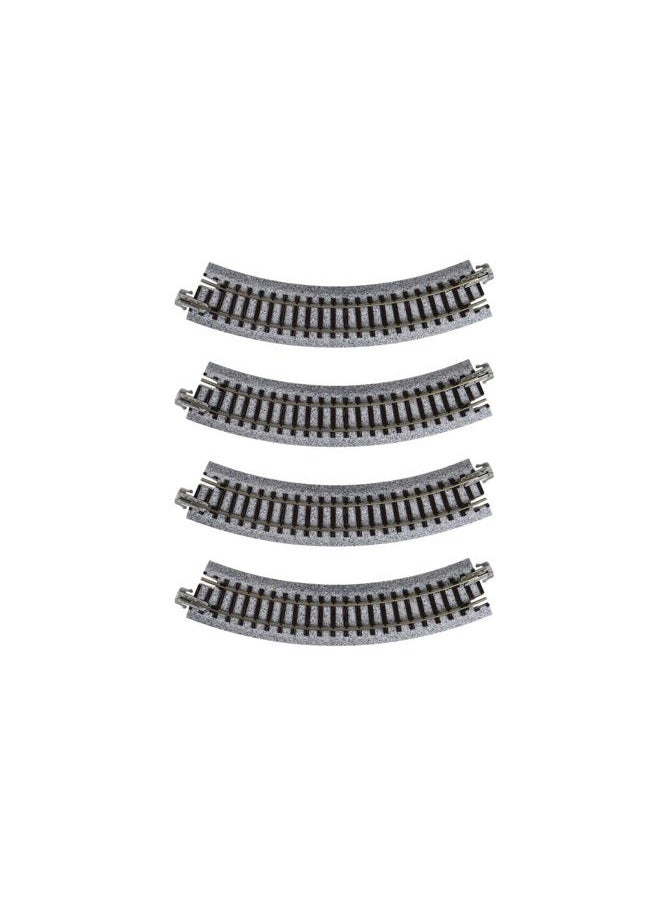 Kato USA Model Train Products UNITRACK Compact Tracks (4-Piece), 150mm/(6") Radius/45-Degree - Image 1