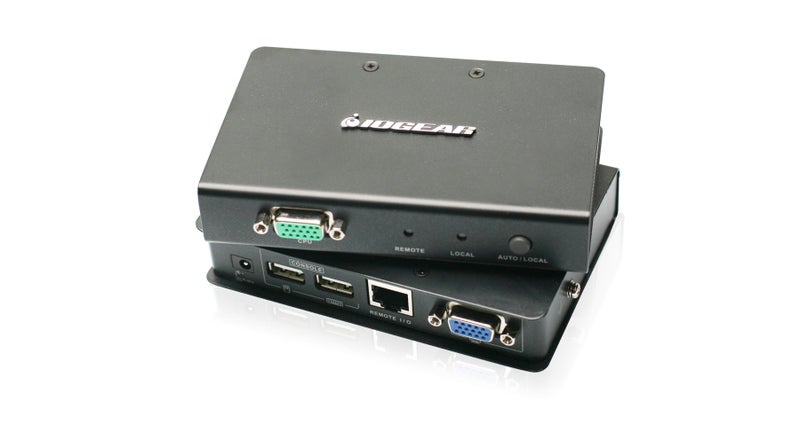 IOGEAR USB 2.0 VGA KVM Console Extender Up to 500 Feet, GCE500U,Grey - Image 1