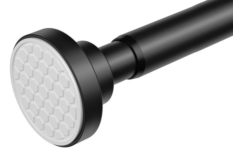 AIZESI Shower Rod Adjustable 4274 Inch Black Shower Curtain Rod 1 Diameter Tension Rod No Drilling AntiSlip Premium Stainless Steel AntiRust Shower Rods for Bathroom - Image 2