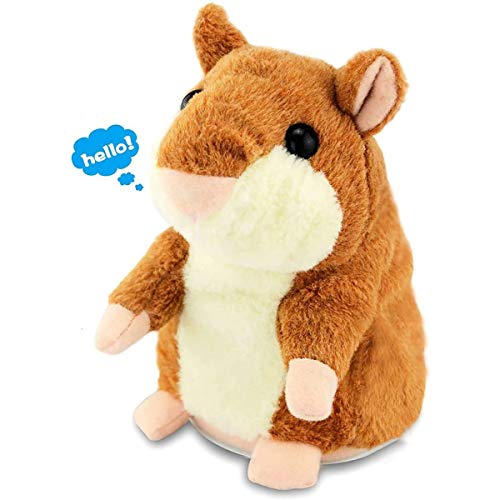 Qwifyu Talking Hamster Interactive Stuffed Plush Animal Talking Toy Cute Sound Effects with Repeats Your Said Voice Best Buddy for Kids Gift Age 3 Brown - Image 5