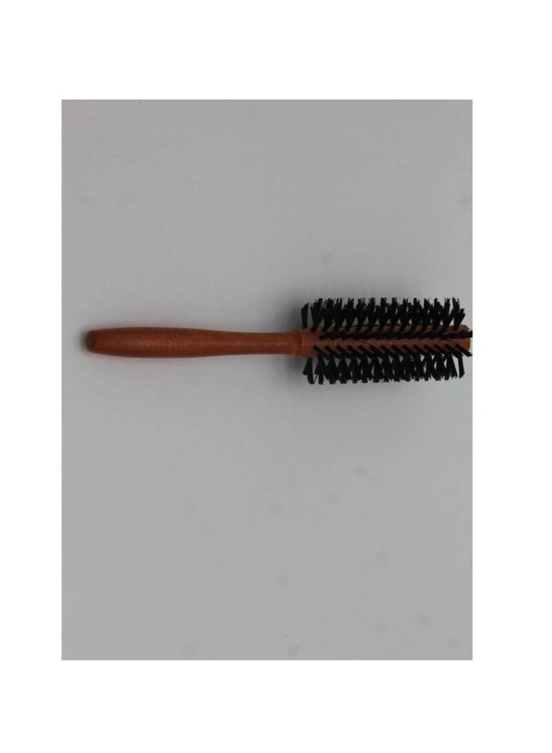 إحساس مشط شعر مستدير بمقبض خشبي متعدد الألوان - Image 3