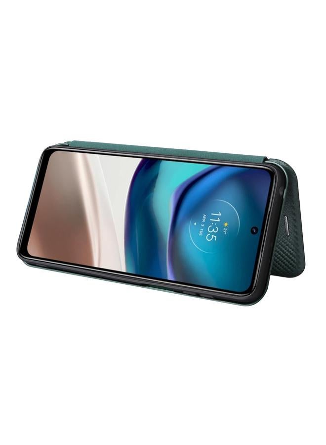 اس-توب جراب لهاتف Motorola Moto G42 مصنوع من الجلد ومصنوع من ألياف الكربون - Image 5