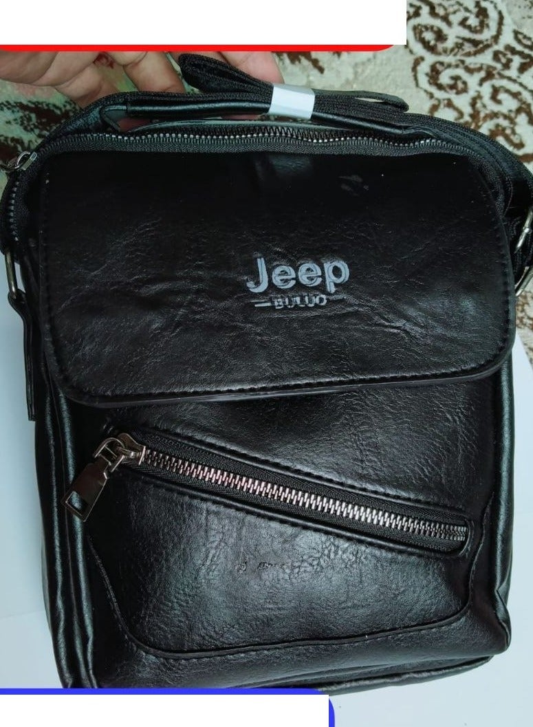 Jeep Buluo Small slanted zipper crossbody bag - black - modern and practical - Image 2