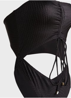 SOUTH BEACH Halter Neck Cut Out Detail Swimsuit  - Image 3