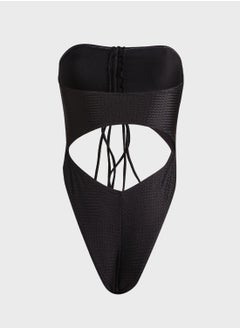SOUTH BEACH Halter Neck Cut Out Detail Swimsuit  - Image 2