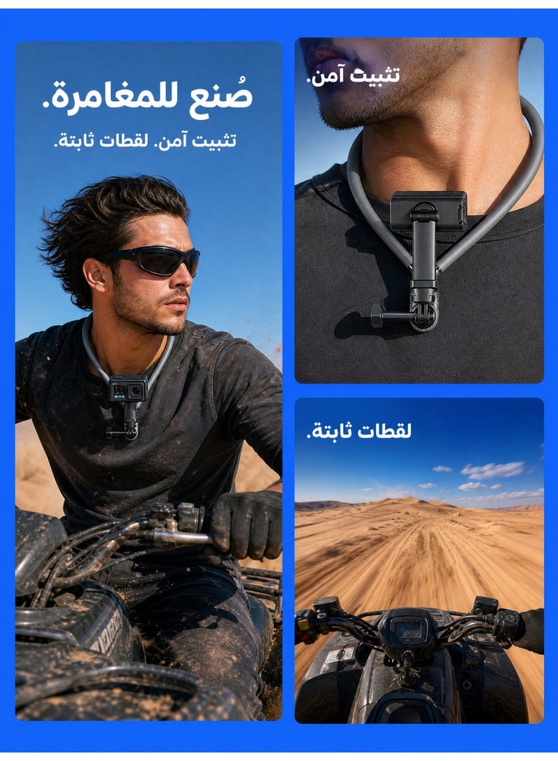 MEDOOSI Magnetic Neck Hanging Camera Holder for GoPro Insta360 DJI Action Sports Camera Vlog Neck Lanyard Body Strap Mount for Action Camera(Max) - Image 4