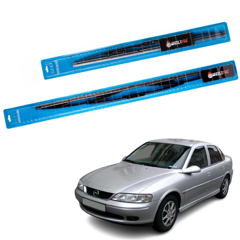 Wheelyfine Car Wiper Blades | Metal Frame | Water Repellent Windshield Wipers | Blade Refills For Opel Vectra (2001-2005) Dr 24"/Pa 18" - Image 2
