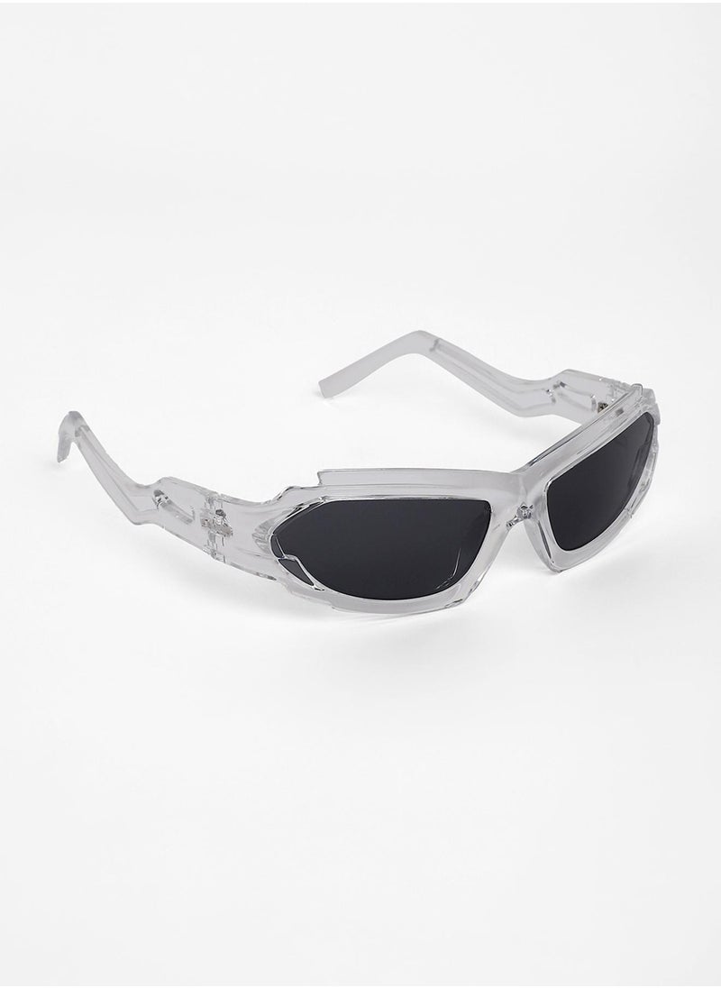 Haute Sauce - The Aspen Wrap Sunglasses - Transparent - Image 1