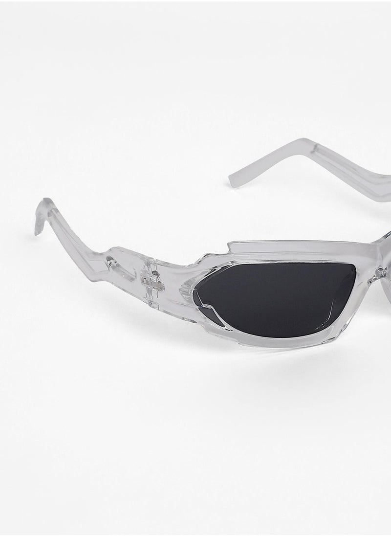 Haute Sauce - The Aspen Wrap Sunglasses - Transparent - Image 1