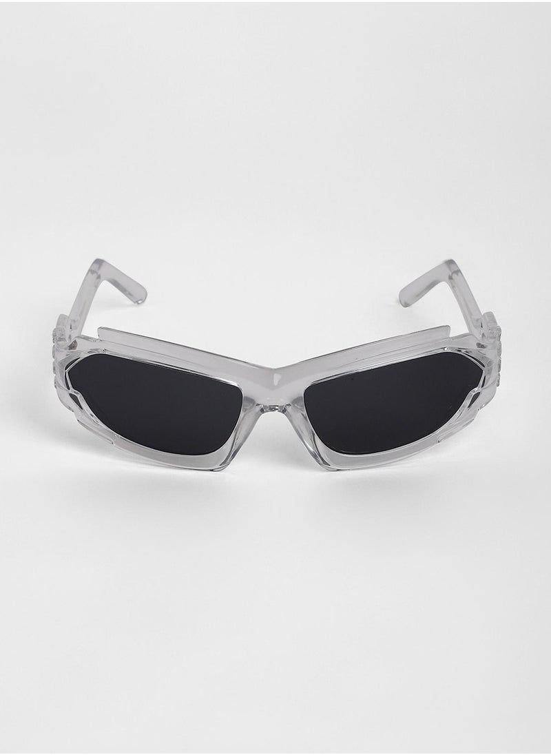 Haute Sauce - The Aspen Wrap Sunglasses - Transparent - Image 1
