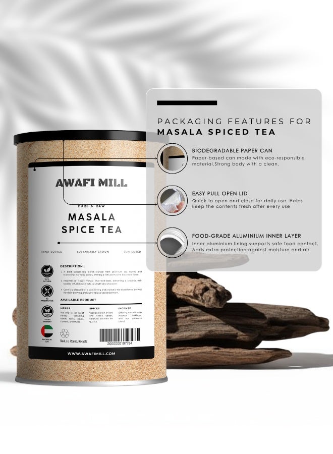 AWAFI MILL Masala Spice Tea (Chai Blend) | Warming Black Tea with Cardamom, Ginger, Cinnamon, Clove & Pepper – Bold and Iced Chai & Lattes - 226 g | 8 Oz - Image 5