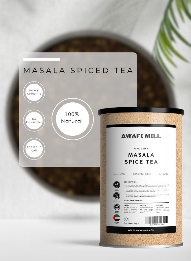 AWAFI MILL Masala Spice Tea (Chai Blend) | Warming Black Tea with Cardamom, Ginger, Cinnamon, Clove & Pepper – Bold and Iced Chai & Lattes - 226 g | 8 Oz - Image 3