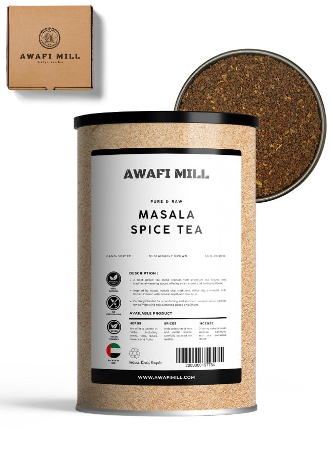 AWAFI MILL Masala Spice Tea (Chai Blend) | Warming Black Tea with Cardamom, Ginger, Cinnamon, Clove & Pepper – Bold and Iced Chai & Lattes - 226 g | 8 Oz - Image 1