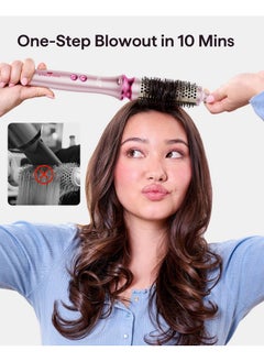 wavytalk Wavytalk Thermal Brush, Wavytalk Heatwave Pro 1.5" Ionic Thermal Brush with Bilateral Ionic Outlet to Less Damage and One-Step Shiny Blowout Look, Pink  - Image 2