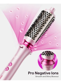 wavytalk Wavytalk Thermal Brush, Wavytalk Heatwave Pro 1.5" Ionic Thermal Brush with Bilateral Ionic Outlet to Less Damage and One-Step Shiny Blowout Look, Pink  - Image 3