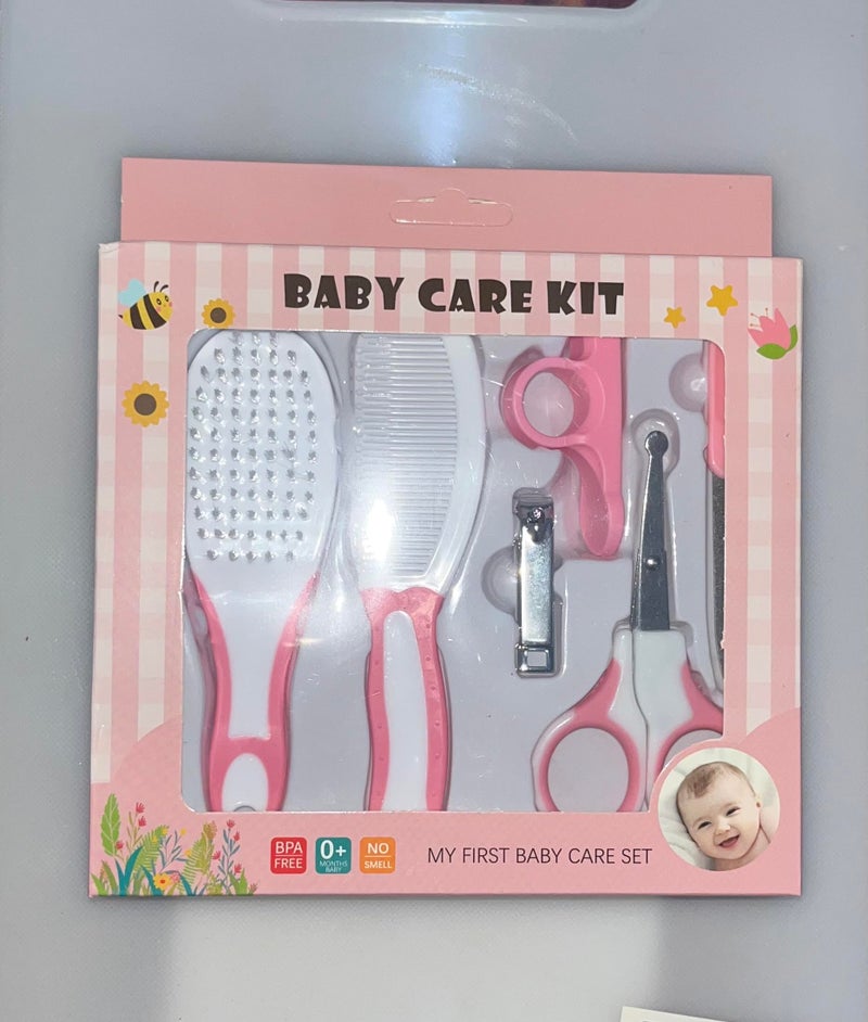 5 in 1 Newborn Baby Care Set, Baby Care Set with Nail Cutter, Hair Brush, Comb, Scissors, File Gift Set for Infants and Toddlers - Image 1