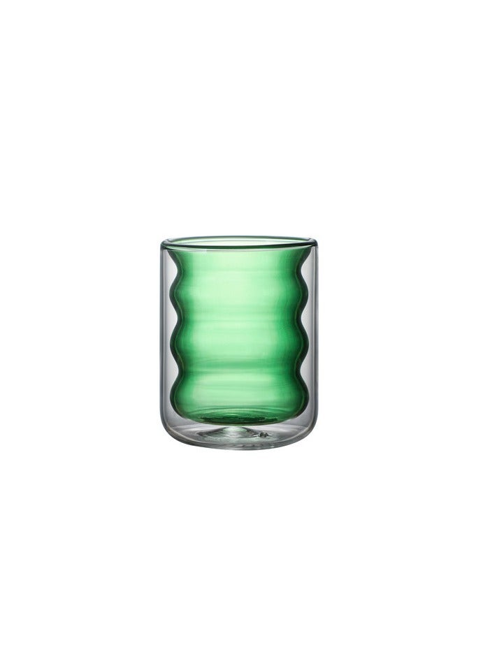 Threaded Double-layer Glass Cup Creative High Borosilicate Glass Milk Coffee Cup Household Insulated Drinking Cup - Image 1