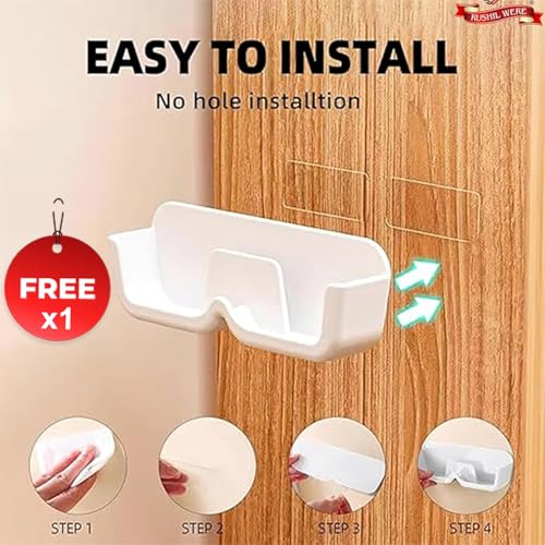 RUSHIL WERE Multipurpose Solitaire Storage Basket with Lid | Free 1 Wall Eyeglasses Holder | Strong Plastic Material & Side Grip | Size Small 25 x 19 x 10.5 | Multipurpose | Pack of 3 | Multicolor - Image 3