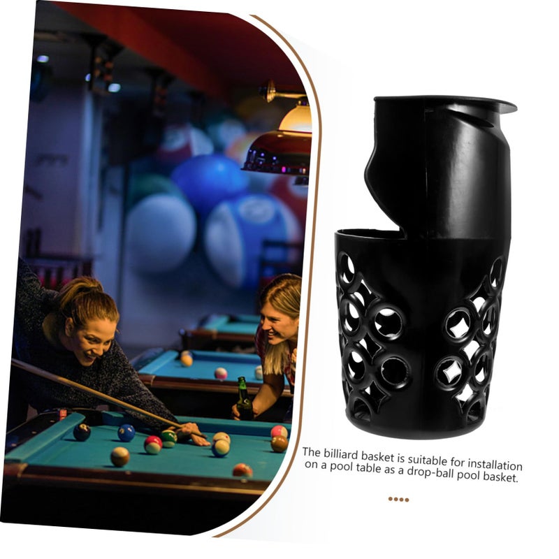 Black Plastic Billiard Ball Drop Basket Storage Case For Pool Table Accessories - Image 3