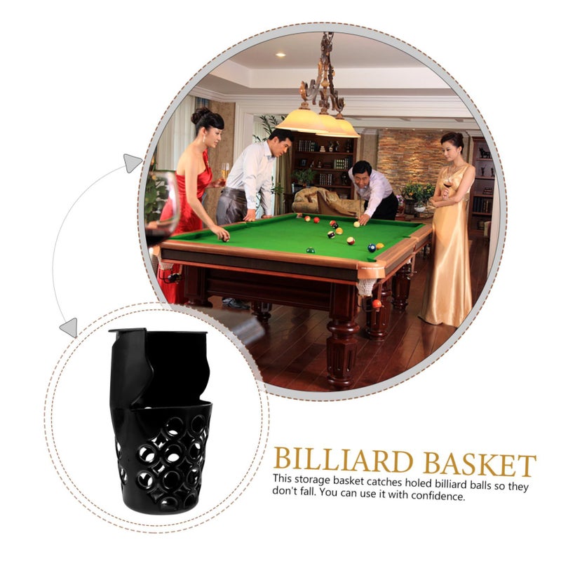 Black Plastic Billiard Ball Drop Basket Storage Case For Pool Table Accessories - Image 5
