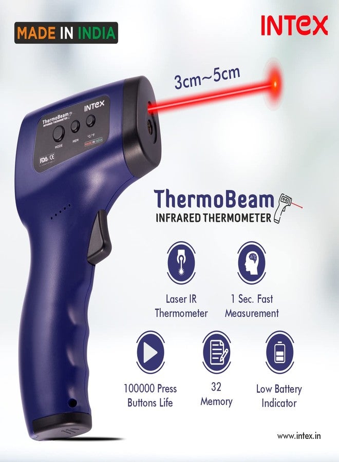 MCP Intex ThermoBeam Infrared Thermometer With Advance Laser Pointing Feature, FDA/CE Approved, Non Contact Digital Thermometer, °C & °F switchable(Pack of 1) - Image 3