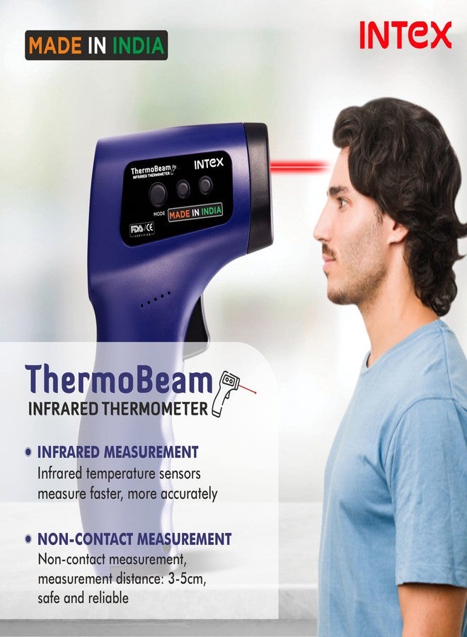 MCP Intex ThermoBeam Infrared Thermometer With Advance Laser Pointing Feature, FDA/CE Approved, Non Contact Digital Thermometer, °C & °F switchable(Pack of 1) - Image 2