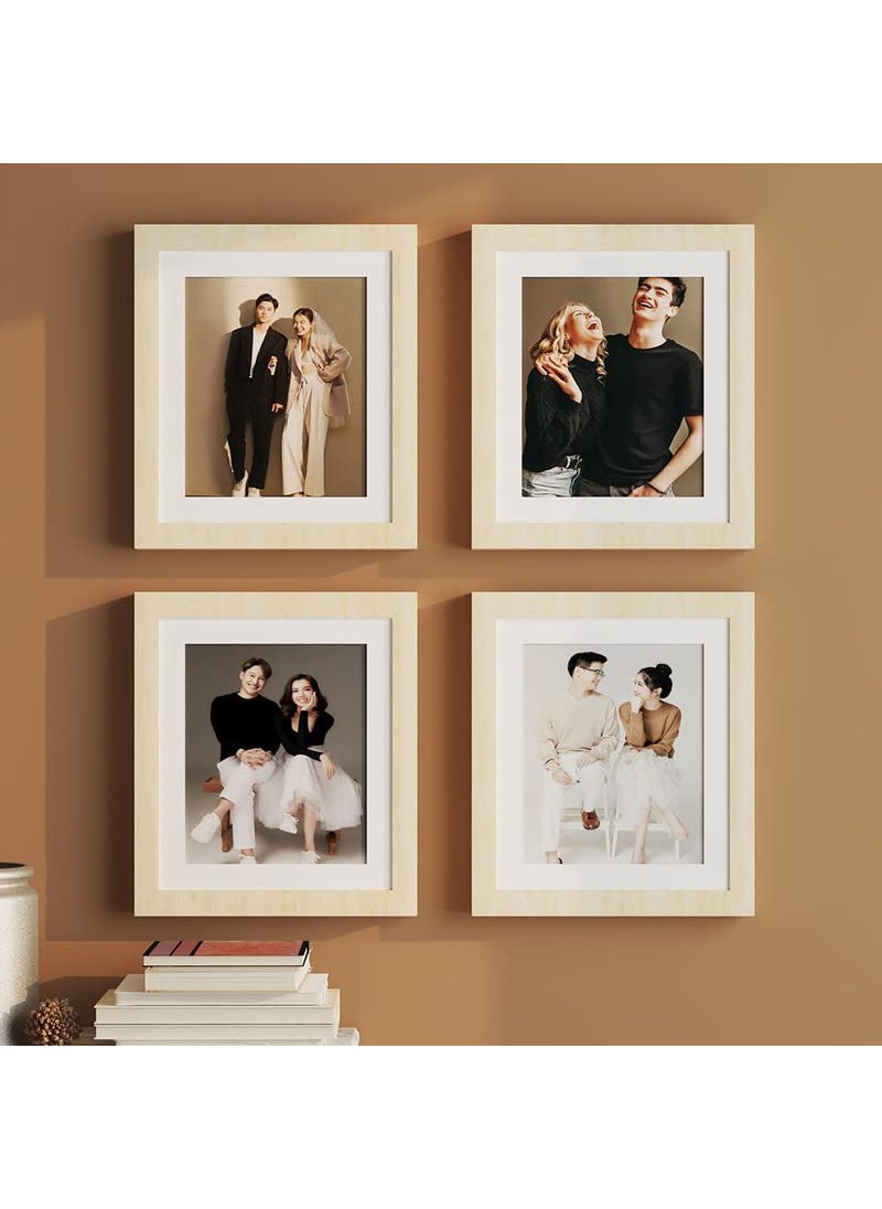 Art Street Art Street Set of 4 Individual Beige Wall Photo Frames Wall Decor, 4 Unit 8x10 inches  - Image 1