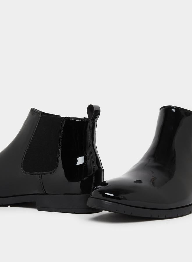 Styli Patent Leather Chelsea Boots - Image 5