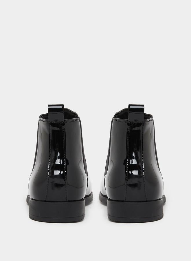 Styli Patent Leather Chelsea Boots - Image 4