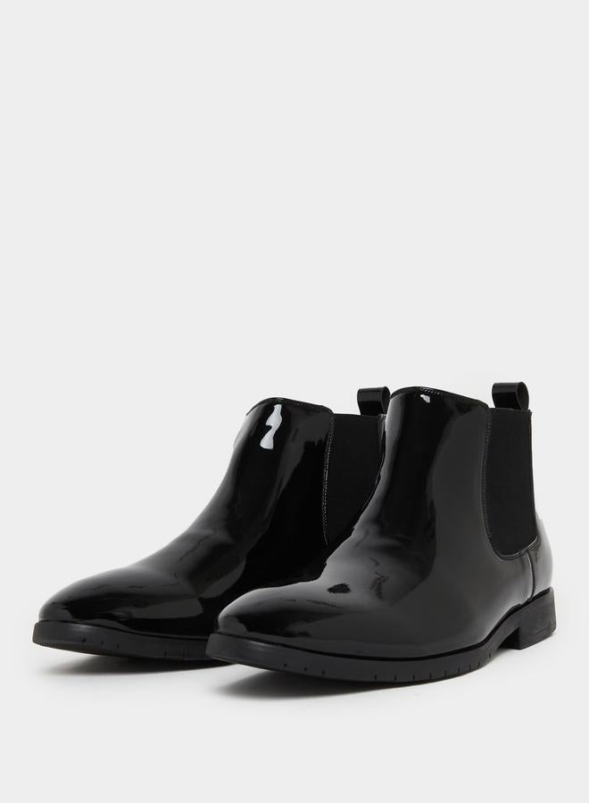 Styli Patent Leather Chelsea Boots - Image 2