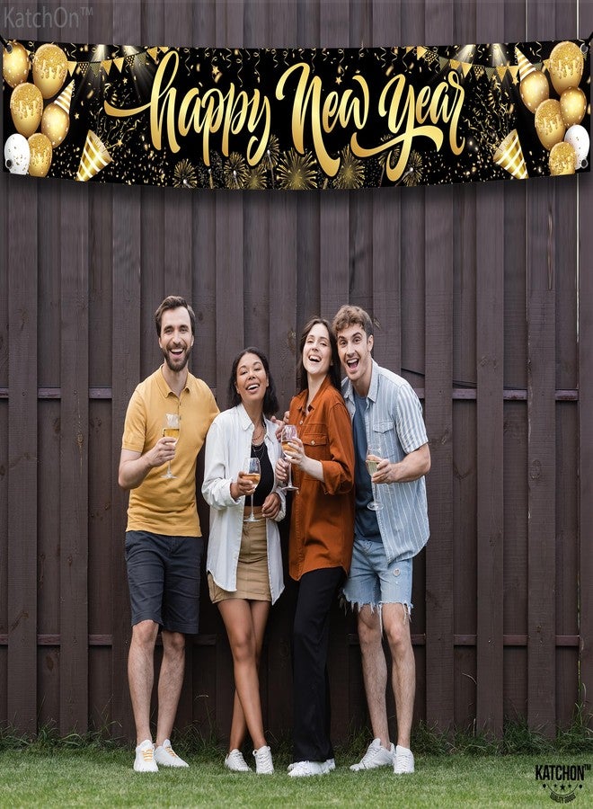 كاتشون لافتة "كاتشون، عام جديد سعيد 2026" - مقاس كبير جدًا 120 × 20 بوصة | لافتة حديقة "عام جديد سعيد" لتزيين ليلة رأس السنة 2026 | لافتة ليلة رأس السنة | لوازم حفلات ليلة رأس السنة 2026 | زينة رأس السنة 2026 - Image 5