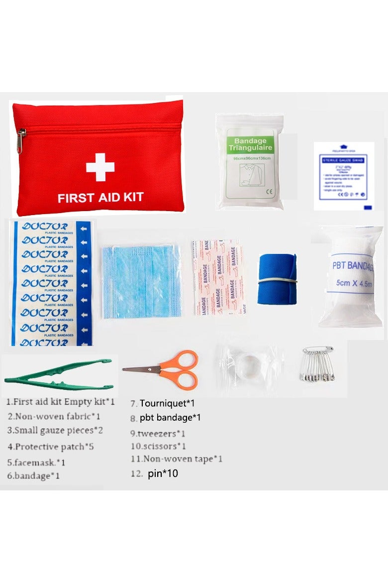 [Portable First Aid] Portable First Aid Kit - Multi-Purpose Emergency Supplies And Accessories for Hunting, Hiking, Camping - Image 2