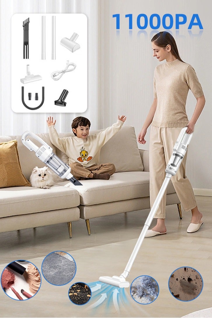 Vacuum Cleaner, 11KPA Suction with Multifunction Lightweight Handheld Stick Cleaner for Hard Floor/Carpet/Pet Hair - Image 2