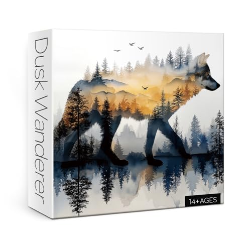 BBOLDIN Art Wolf Animal Puzzles for Adults 1000 Pieces Nature Magic Sunset Landscape Forest Aesthetic Wildlife Jigsaw Puzzles Impossible Hard Challenging Puzzle - Image 1