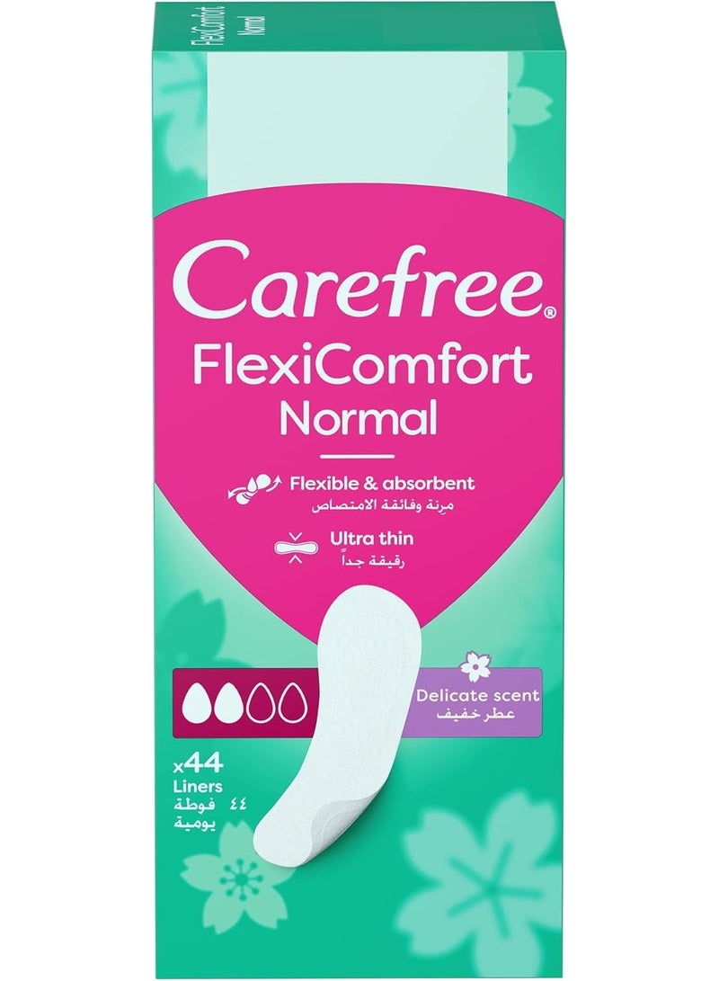 Carefree FlexiComfort Scented Pantyliners, 44 Pantyliners - Image 1