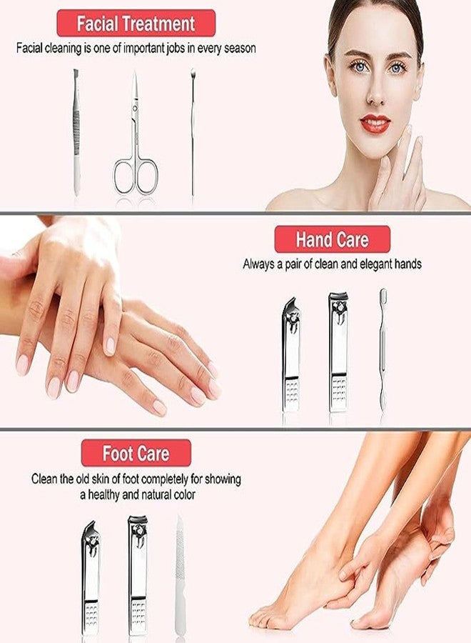 BIRZAR 7 Tools Manicure Set | Travel Mini Nail Clippers Kit | Stainless Steel Professional Grooming Kit With Case | Personal Care Tool Kit (Set of 1,Multicolor) - Image 4