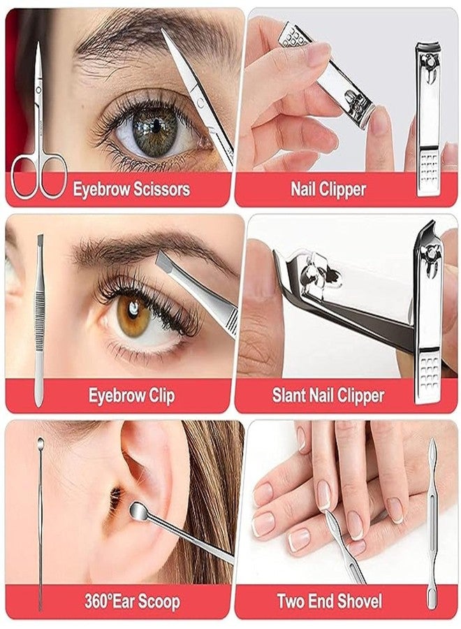 BIRZAR 7 Tools Manicure Set | Travel Mini Nail Clippers Kit | Stainless Steel Professional Grooming Kit With Case | Personal Care Tool Kit (Set of 1,Multicolor) - Image 2