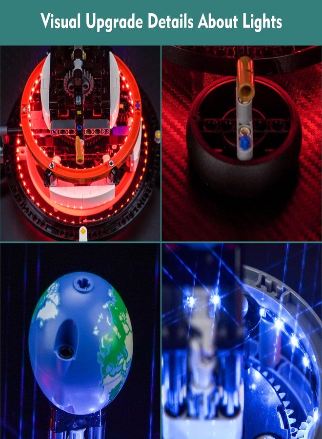 LocoLee Light Compatible with Lego Technic Planet Earth and Moon in Orbit - No Models Only Light, Creative Lighting Set Accessories Compatible with Lego Planet Earth Moon in Orbit 42179 Technic Set - Image 4