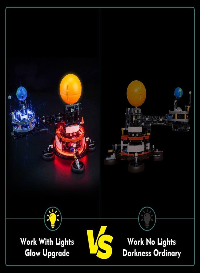 LocoLee Light Compatible with Lego Technic Planet Earth and Moon in Orbit - No Models Only Light, Creative Lighting Set Accessories Compatible with Lego Planet Earth Moon in Orbit 42179 Technic Set - Image 3
