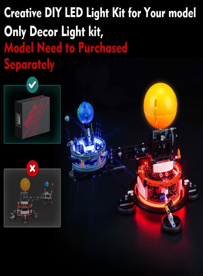 LocoLee Light Compatible with Lego Technic Planet Earth and Moon in Orbit - No Models Only Light, Creative Lighting Set Accessories Compatible with Lego Planet Earth Moon in Orbit 42179 Technic Set - Image 2