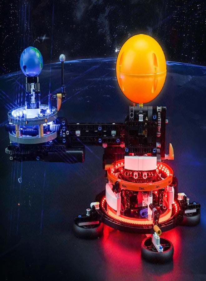 LocoLee Light Compatible with Lego Technic Planet Earth and Moon in Orbit - No Models Only Light, Creative Lighting Set Accessories Compatible with Lego Planet Earth Moon in Orbit 42179 Technic Set - Image 1