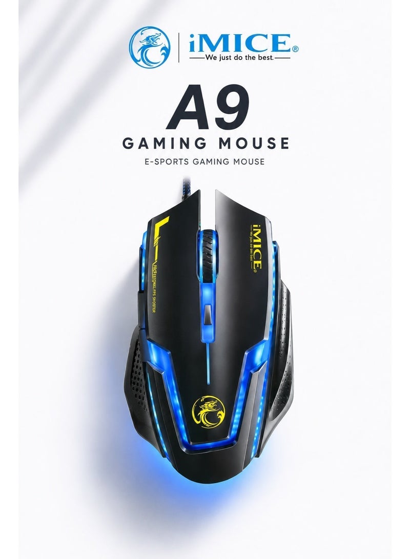IMICE A9 Gaming Mouse – RGB Wired Mouse with Adjustable DPI for PC & Laptop - Image 1