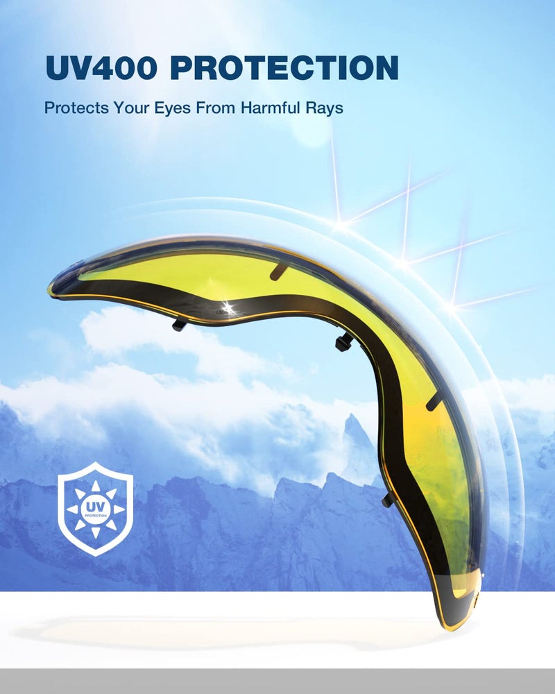 ZIONOR X Ski Snowboard Snow Goggles Replacement Lenses (VLT 8.4% Polarized Silver Lens) - Image 3