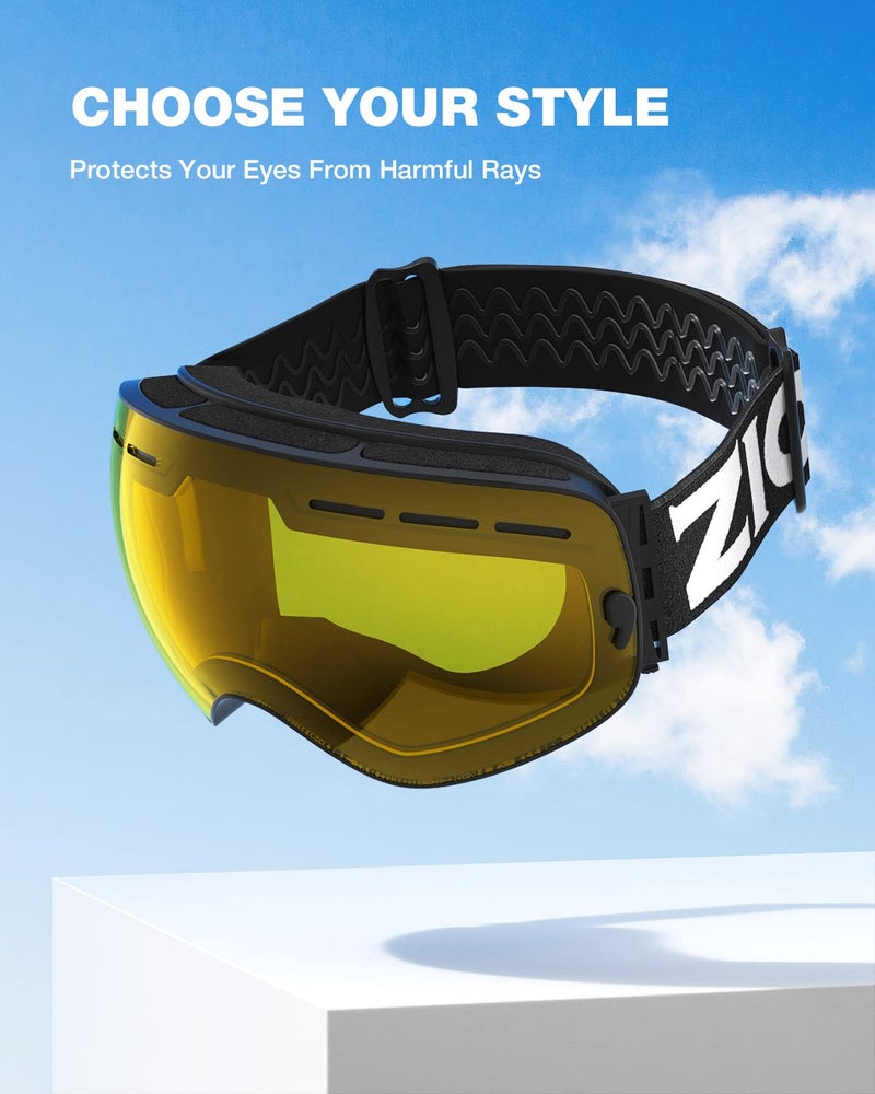 ZIONOR X Ski Snowboard Snow Goggles Replacement Lenses (VLT 8.4% Polarized Silver Lens) - Image 5