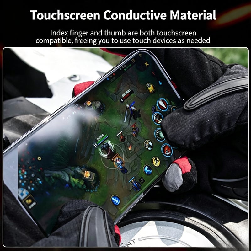 Winter Motorcycle Riding Gloves with Knuckle Protection - Image 4