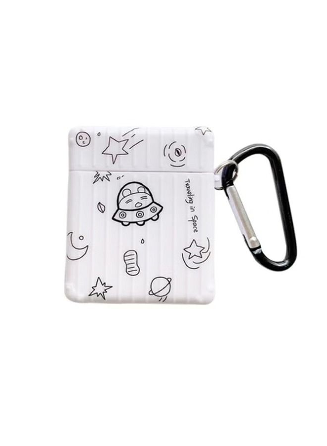 Compatible with Bluetooth headset 1/2 Case Cover Silicone Protective Premium Silicon with carabiner TPU Antislip Scratch Resistant Drop Proof Full Antilost Strap  - Image 1